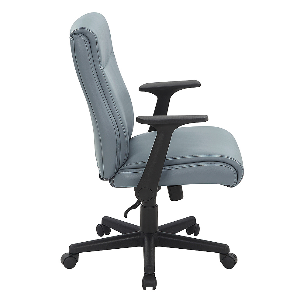 Left View: Office Star Products - Mid Back Managers Office Chair - Charcoal Grey