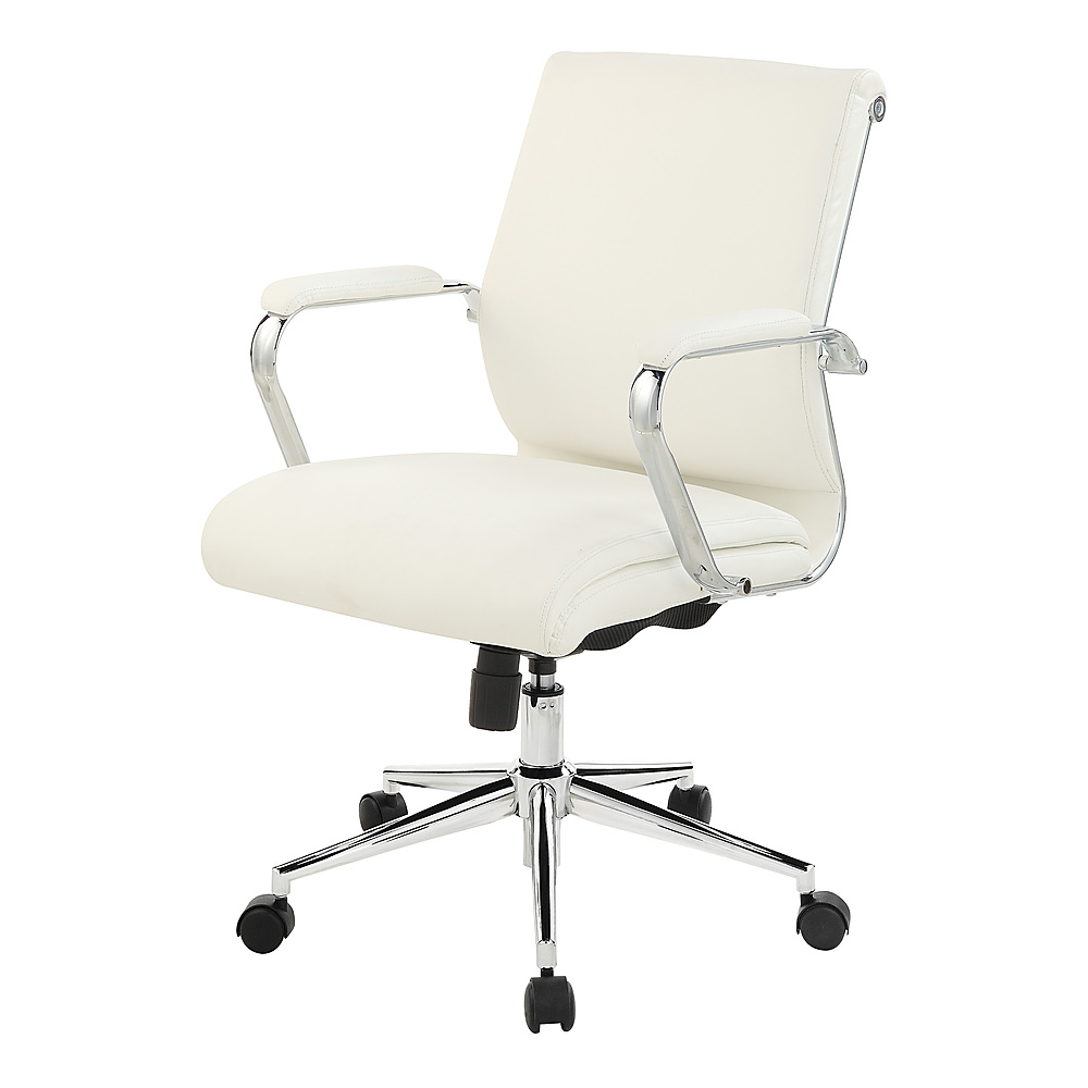Office Star Products Mid Back Antimicrobial Fabric Chair Dillon Snow ...