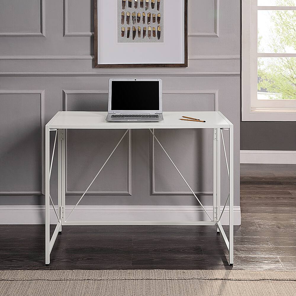 Best Buy OSP Home Furnishings Ravel Toolless Folding Desk White