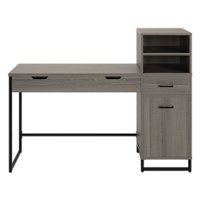 OSP Home Furnishings - Hagney Lane 54" Wide Sit-To-Stand Desk - Farm Oak - Front_Zoom