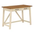 Angle Zoom. OSP Home Furnishings - Milford Rustic Writing Desk - Antique White.