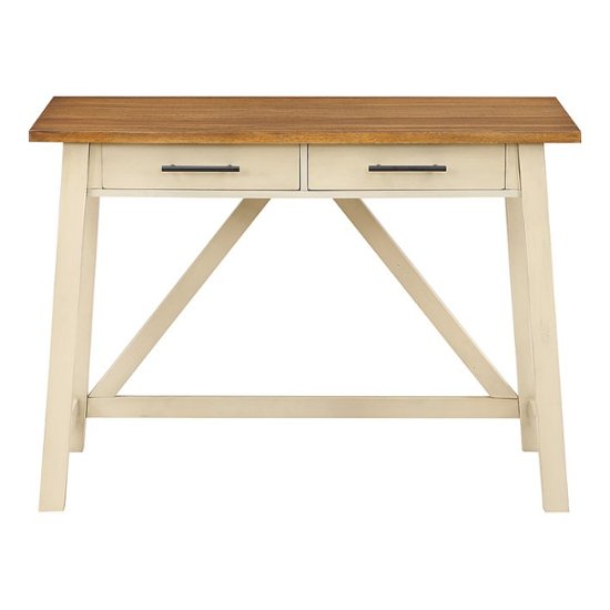 Front Zoom. OSP Home Furnishings - Milford Rustic Writing Desk - Antique White.