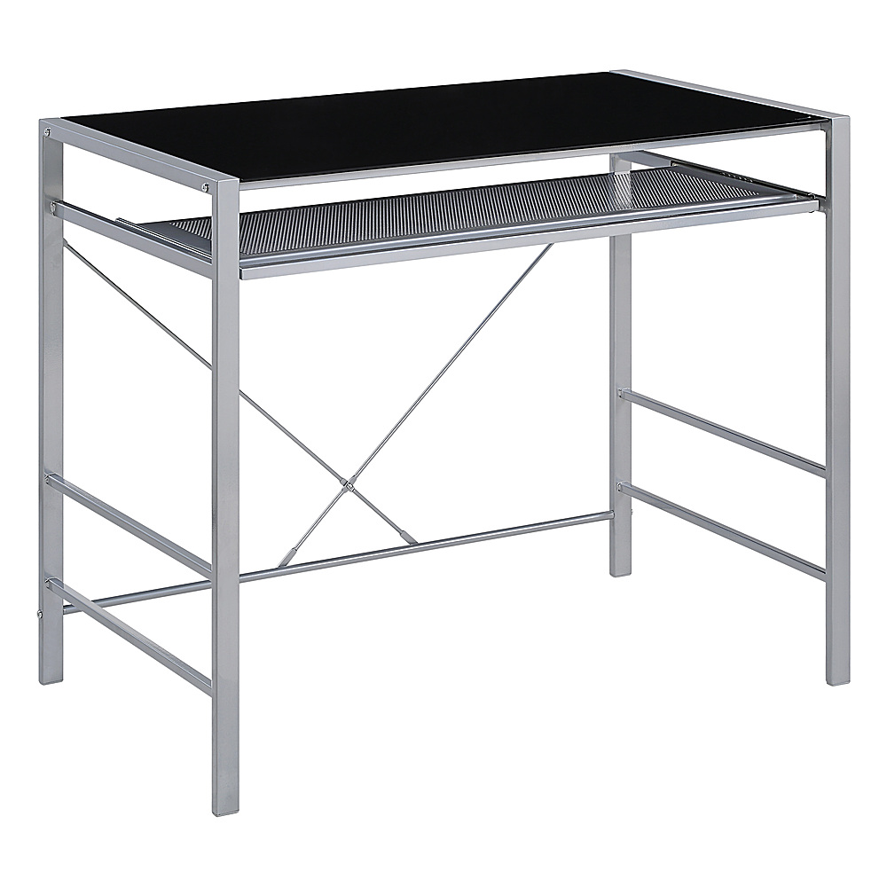 Angle View: OSP Home Furnishings - Zephyr Computer Desk - Black/Silver