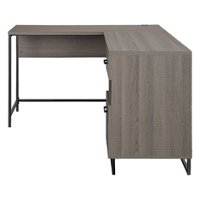 SEI Furniture Bardmont Desk with Lift-Top Storage Gray and gold finish  HO1094237 - Best Buy