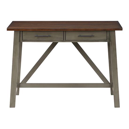 OSP Home Furnishings Milford Rustic Writing Desk Slate Grey