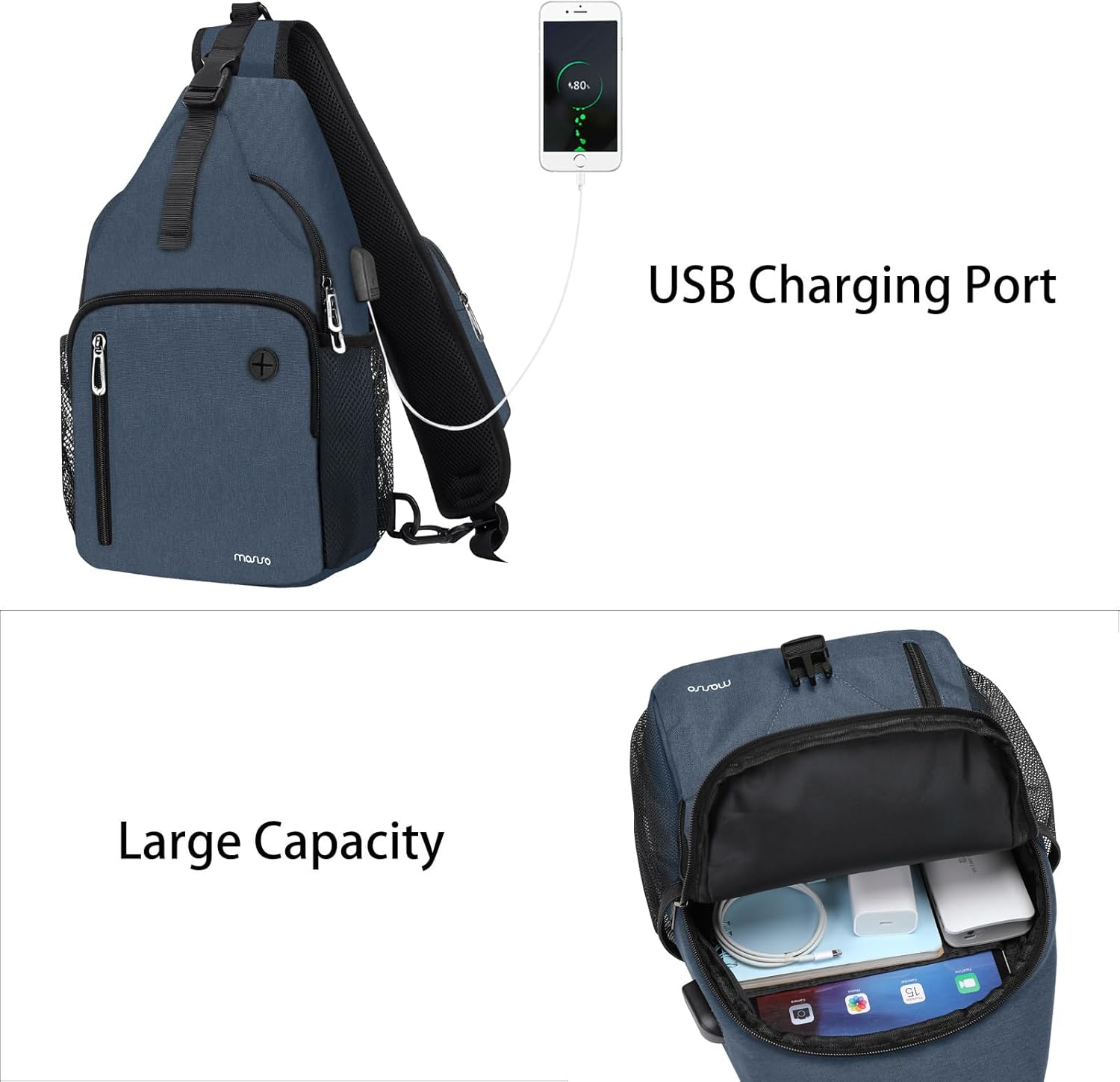 USB Charging Port

Large Capacity