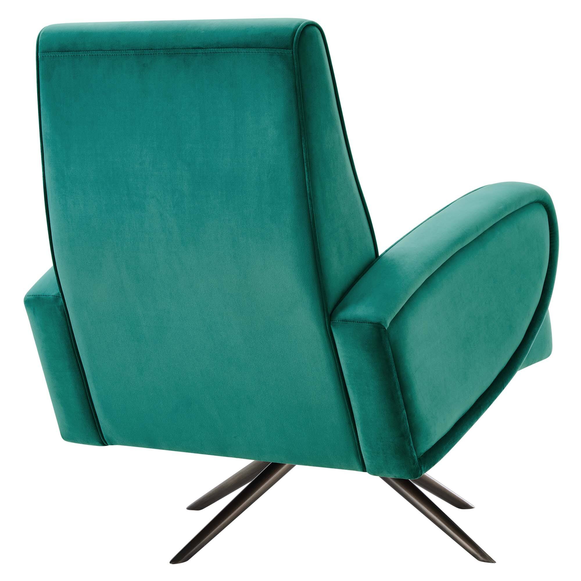 Alt View 2. Modway - Superior Performance Velvet Swivel Chair by Modway - Teal.