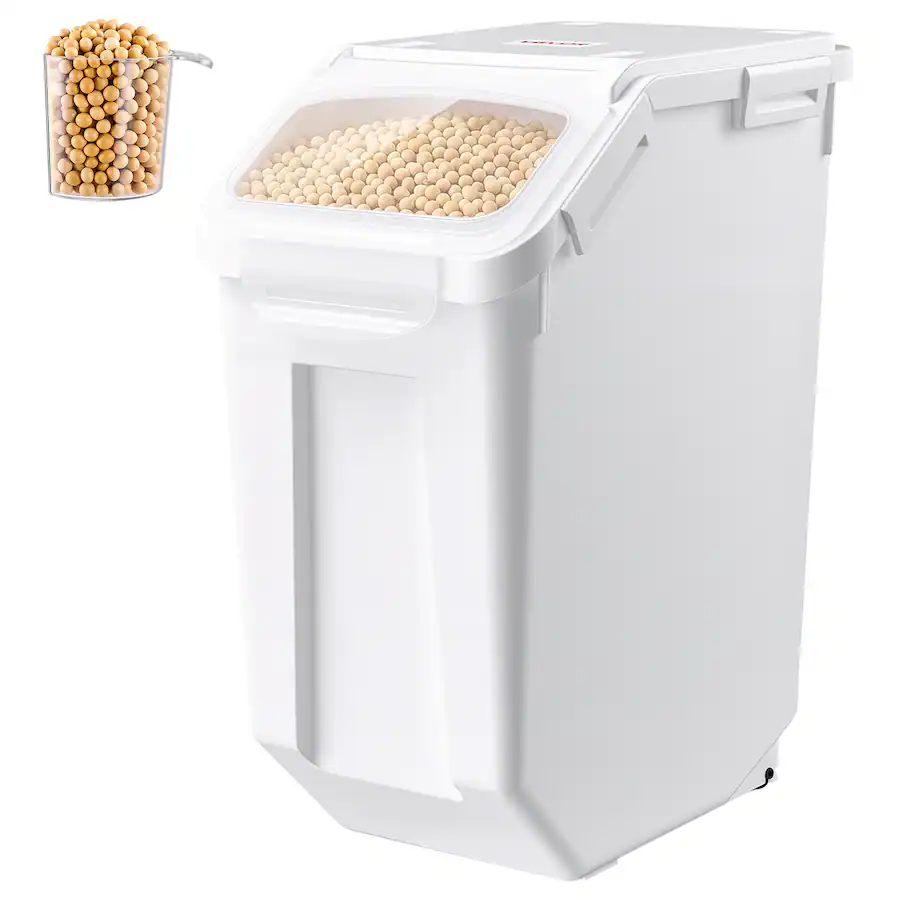 Model 6515 VEVOR Rice Storage Container 32 lbs/5.28 Gallons Dog Food Dispenser Bin ...
