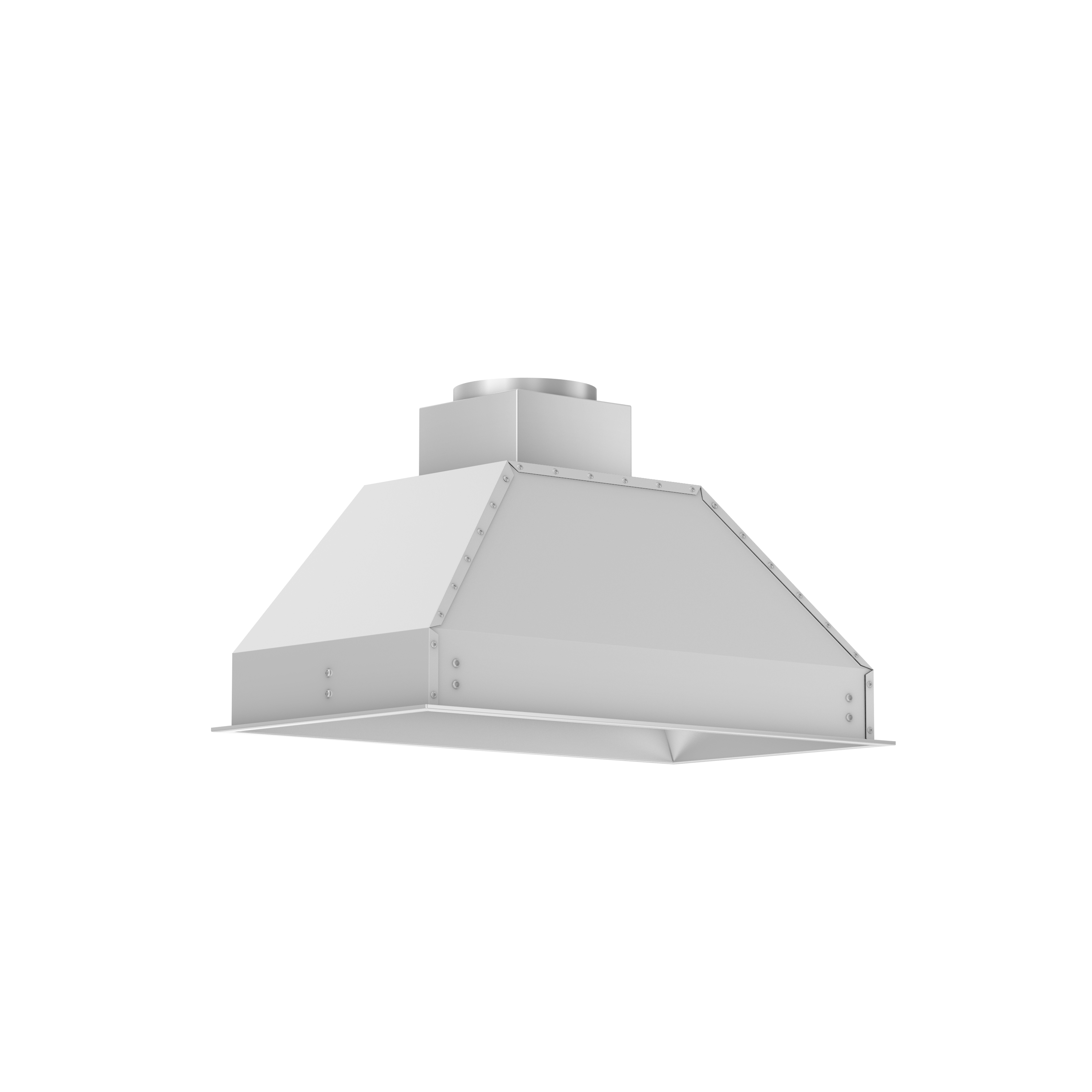 Angle. ZLINE - ZLINE 34" Ducted Remote Blower Range Hood Insert in Stainless Steel (698-RD-34) - Stainless Steel.