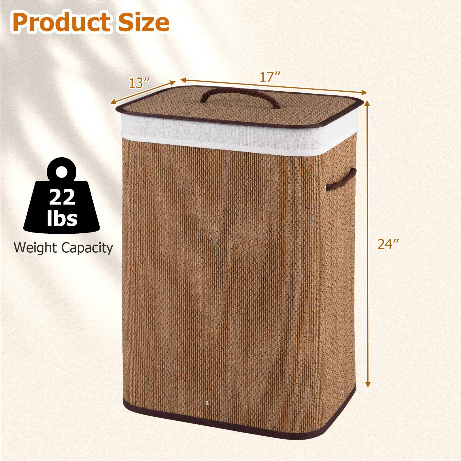 Product Size: 13" x 17" x 24"  
Weight Capacity: 22 lbs