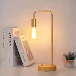 Oumilen - Minimalist Industrial Desk Lamp with Dimmable Switch, 70.9" Cord, E26 Base (Bulb Not Included)