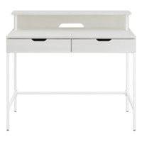 OSP Home Furnishings - Contempo 40" Desk with Shelf hutch - White Oak - Front_Zoom