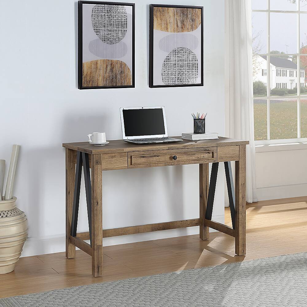 OSP Home Furnishings Quinton Writing Desk Salvage Oak QTN1288-SLV ...