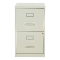 OSP Home Furnishings - 2 Drawer Locking Metal File Cabinet - Tan - Front_Zoom