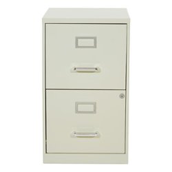 OSP Home Furnishings - 2 Drawer Locking Metal File Cabinet - Tan - Front_Zoom
