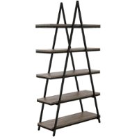 Camden&Wells - Conry A-Frame Bookcase - Blackened Bronze/Antiqued Gray Oak - Angle_Zoom