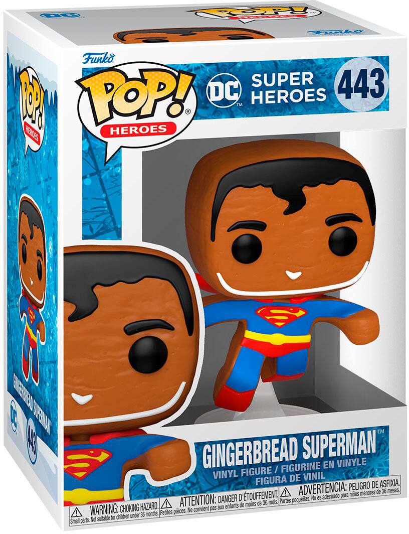Angle. Funko - POP Heroes: DC Holiday- Gingerbread Superman.