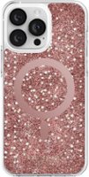 kate spade new york - Protective Hardshell Magsafe Case for iPhone 14 Pro Max - Chunky Glitter Rose Gold - Front_Zoom