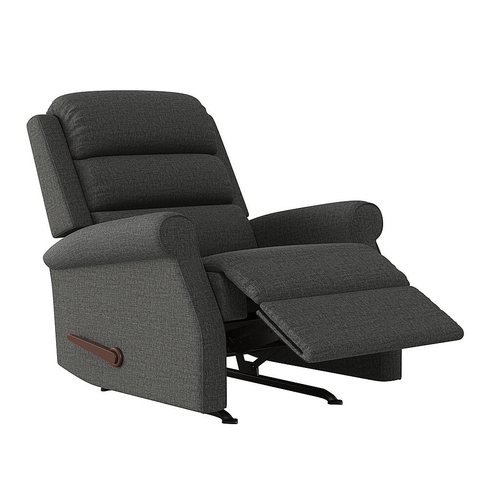 Angle View: ProLounger - Lameur Stitch-Tufted Rocker Recliner in Renu Performance Tested Textured Fabric - Charcoal  Gray