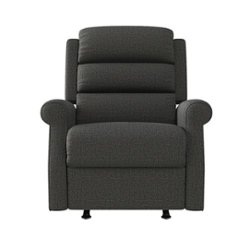 ProLounger - Lameur Stitch-Tufted Rocker Recliner in Renu Performance Tested Textured Fabric - Charcoal  Gray - Front_Zoom