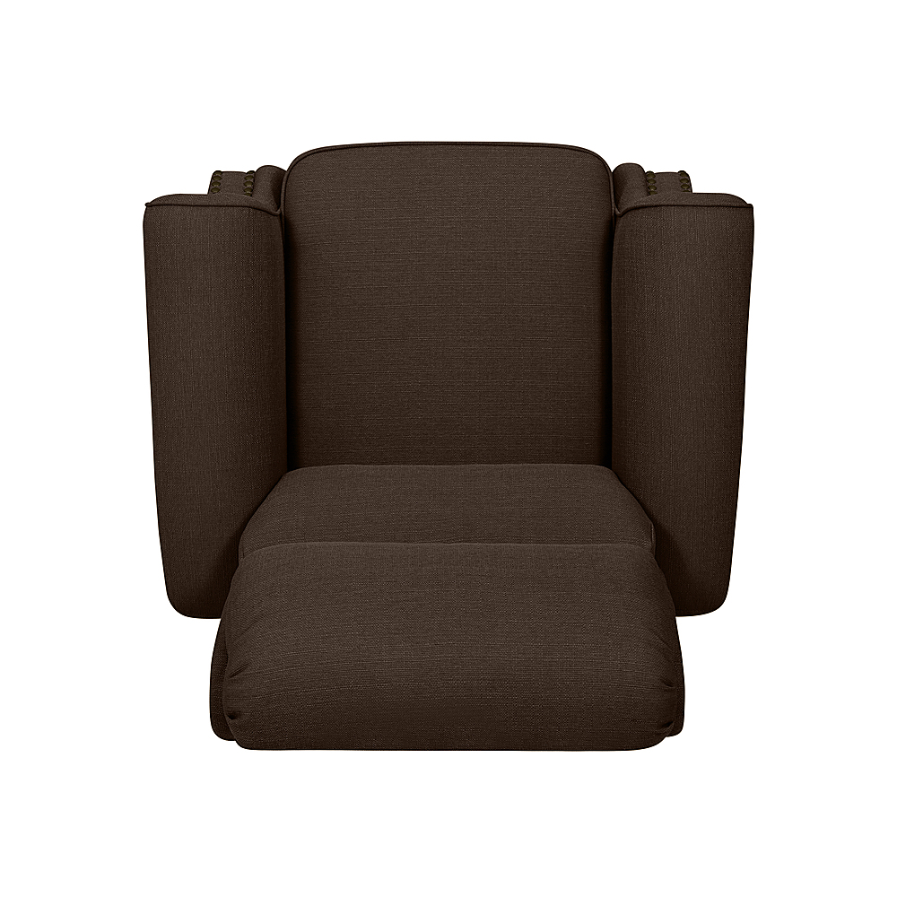Best Buy: ProLounger Chevon Linen Bustle-Back Pushback Recliner Chair with  Nailheads Brown RCL12-LIN87