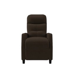 ProLounger - Bernsen Modern Pushback Track Arm Recliner - Chocolate Brown - Front_Zoom