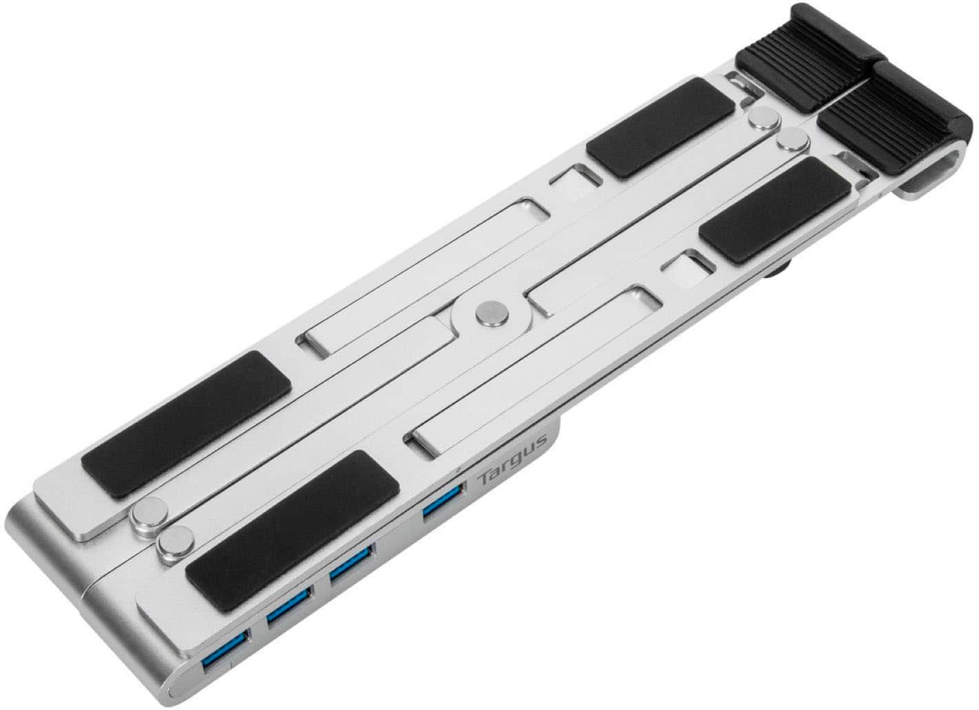 Alt View 12. Targus - Portable Laptop Stand + Integrated USB-A Hub - Silver.