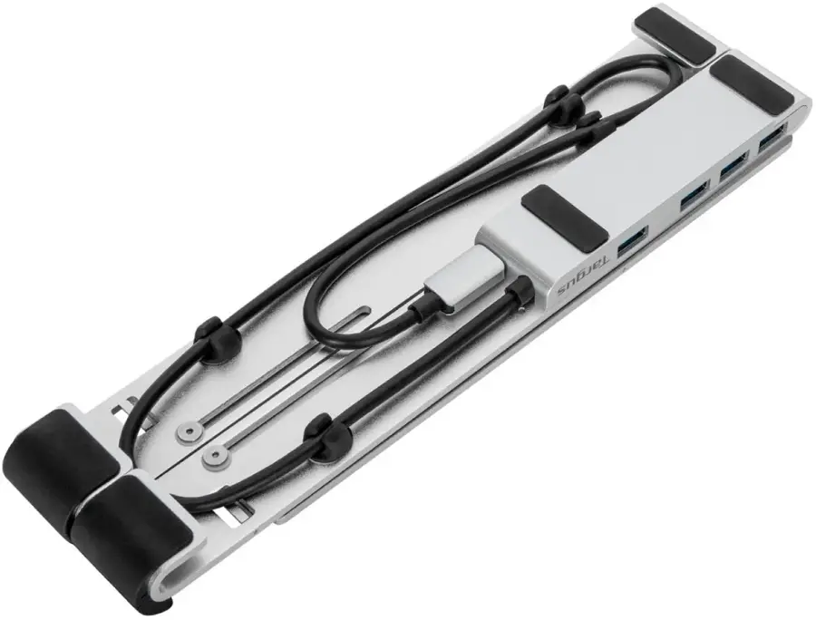 Alt View 14. Targus - Portable Laptop Stand + Integrated USB-A Hub - Silver.