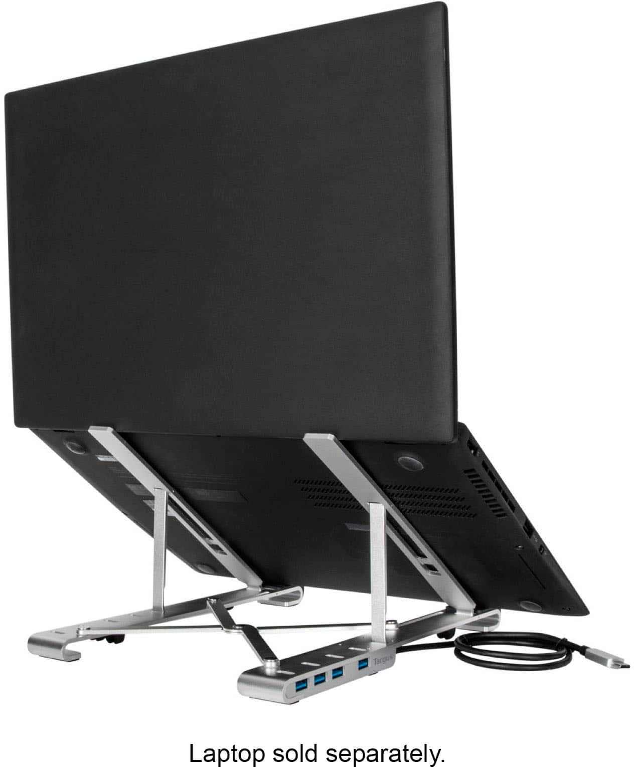 Alt View 17. Targus - Portable Laptop Stand + Integrated USB-A Hub - Silver.