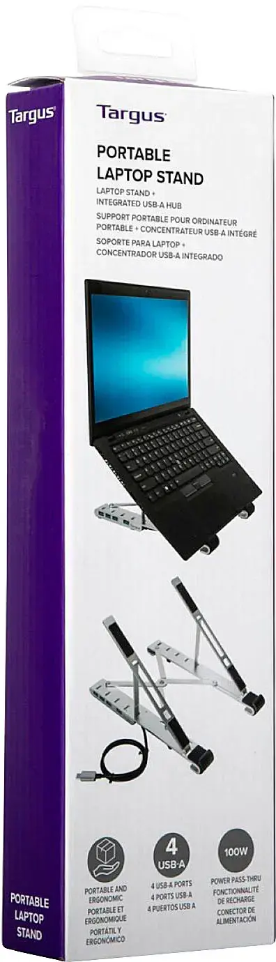Alt View 20. Targus - Portable Laptop Stand + Integrated USB-A Hub - Silver.