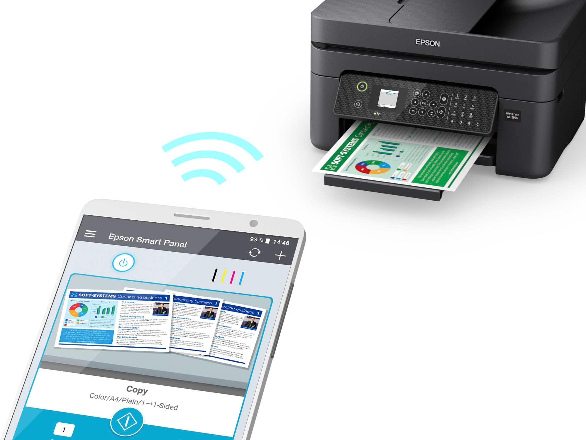 Alt View 18. Epson - WorkForce WF-2930 All-in-One Inkjet Printer.