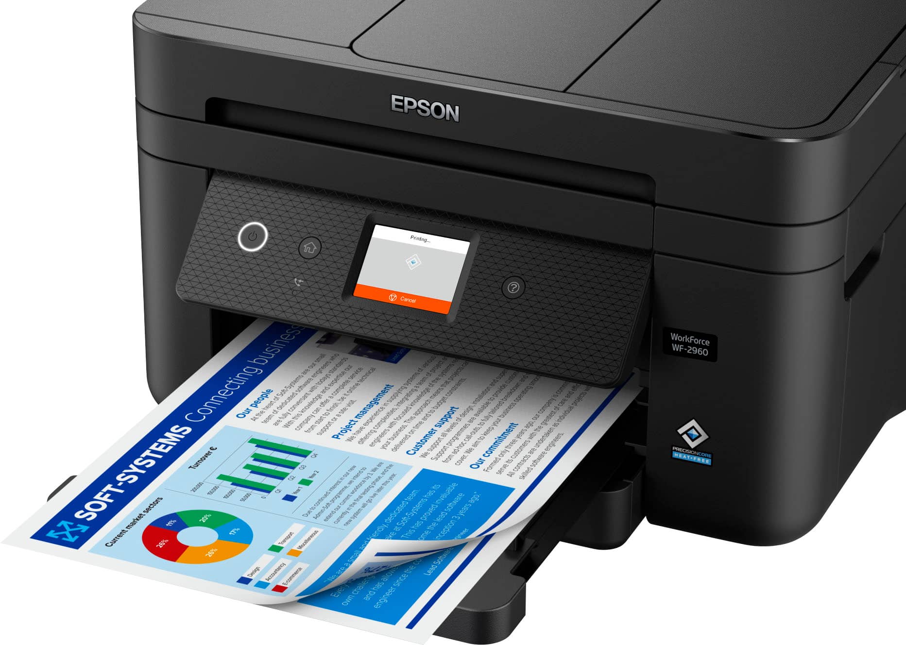 Alt View 16. Epson - WorkForce WF-2960 All-in-One Inkjet Printer - Black.