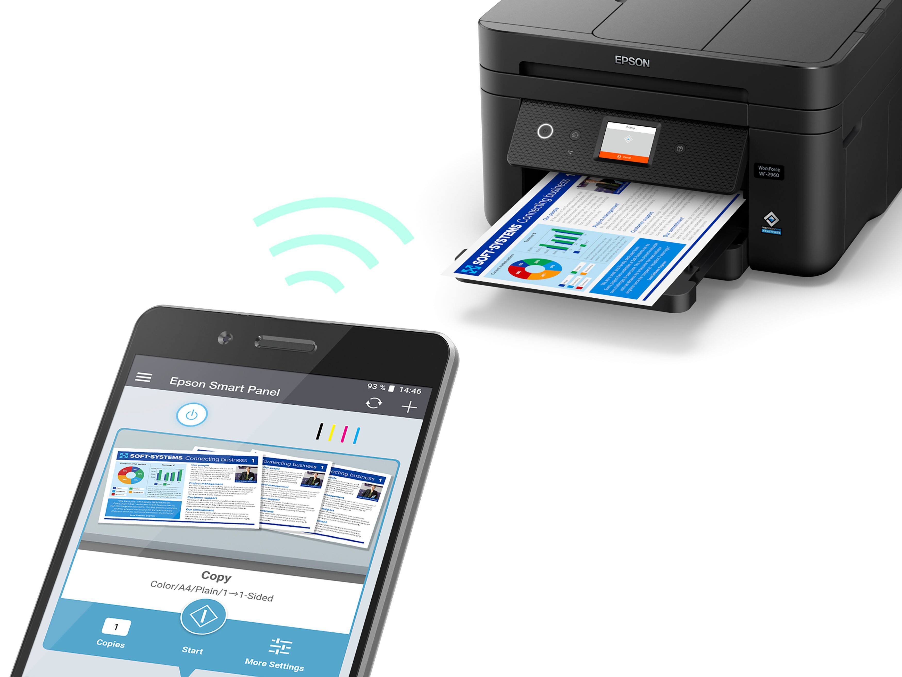 Alt View 19. Epson - WorkForce WF-2960 All-in-One Inkjet Printer - Black.