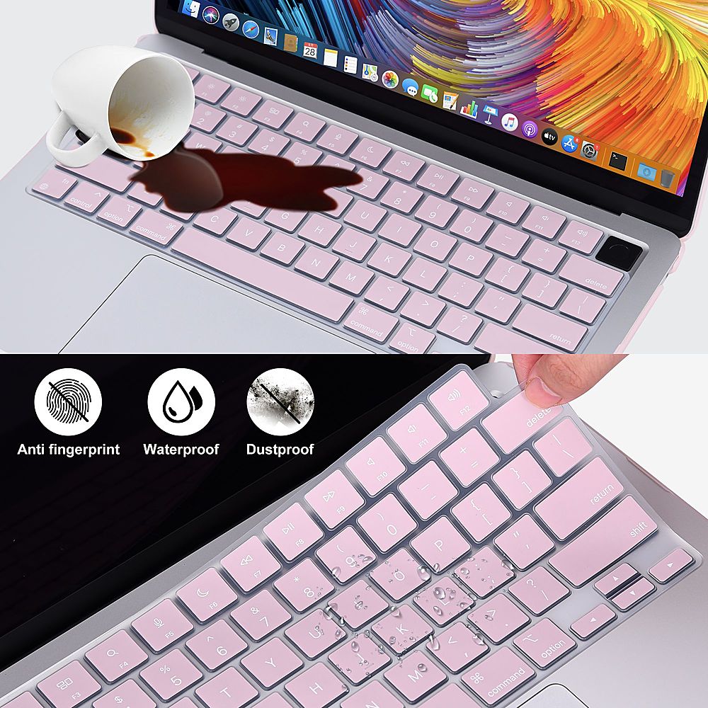 Alt View 11. Techprotectus - MacBook case for 2022-2024 MacBook Air 13.6" with Apple M2/M3 Chip-Rose Quartz - Pink.