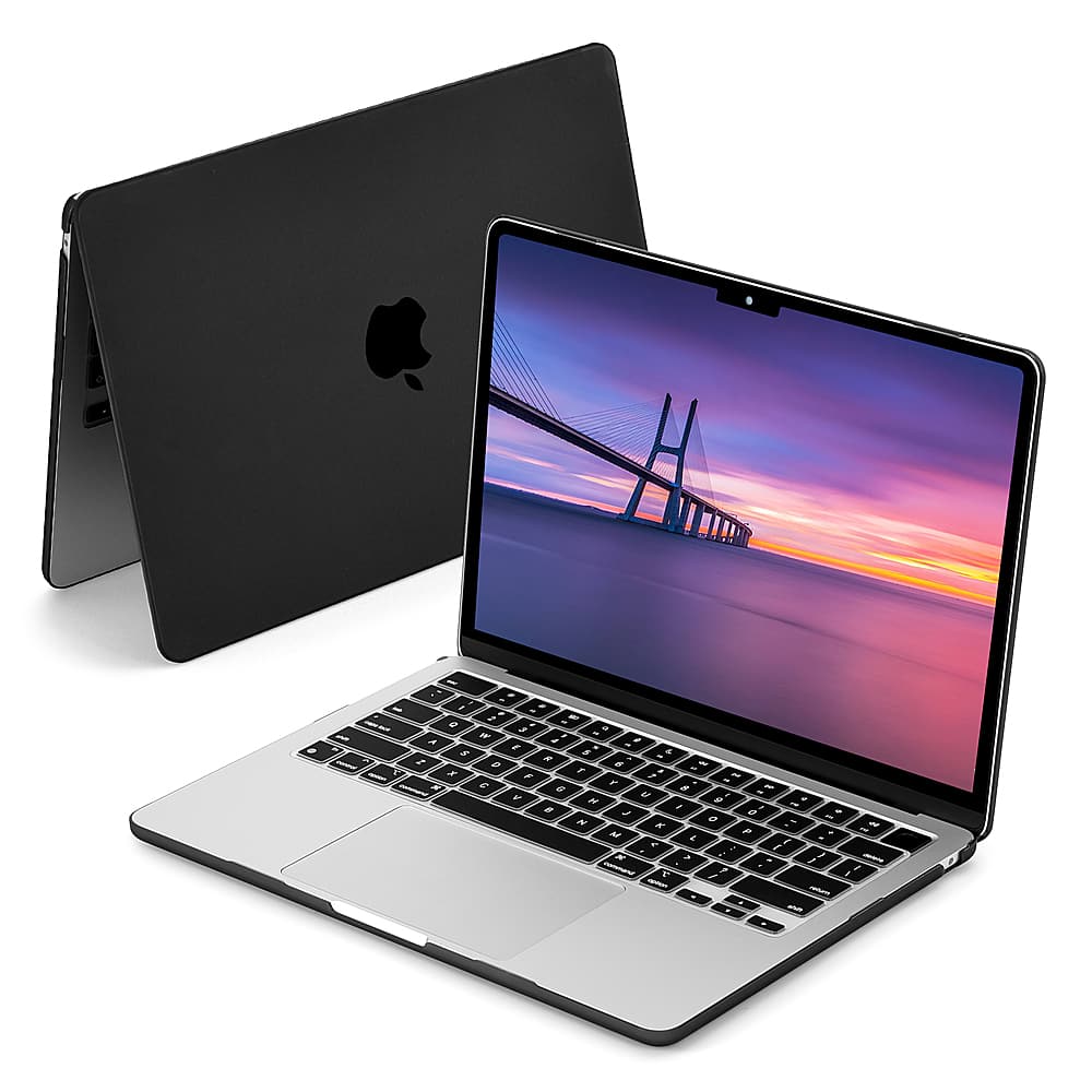 Techprotectus - MacBook case for 2022-2025 MacBook Air 13.6" with Apple M2/M3/M4 Chip - Black - Front_Zoom