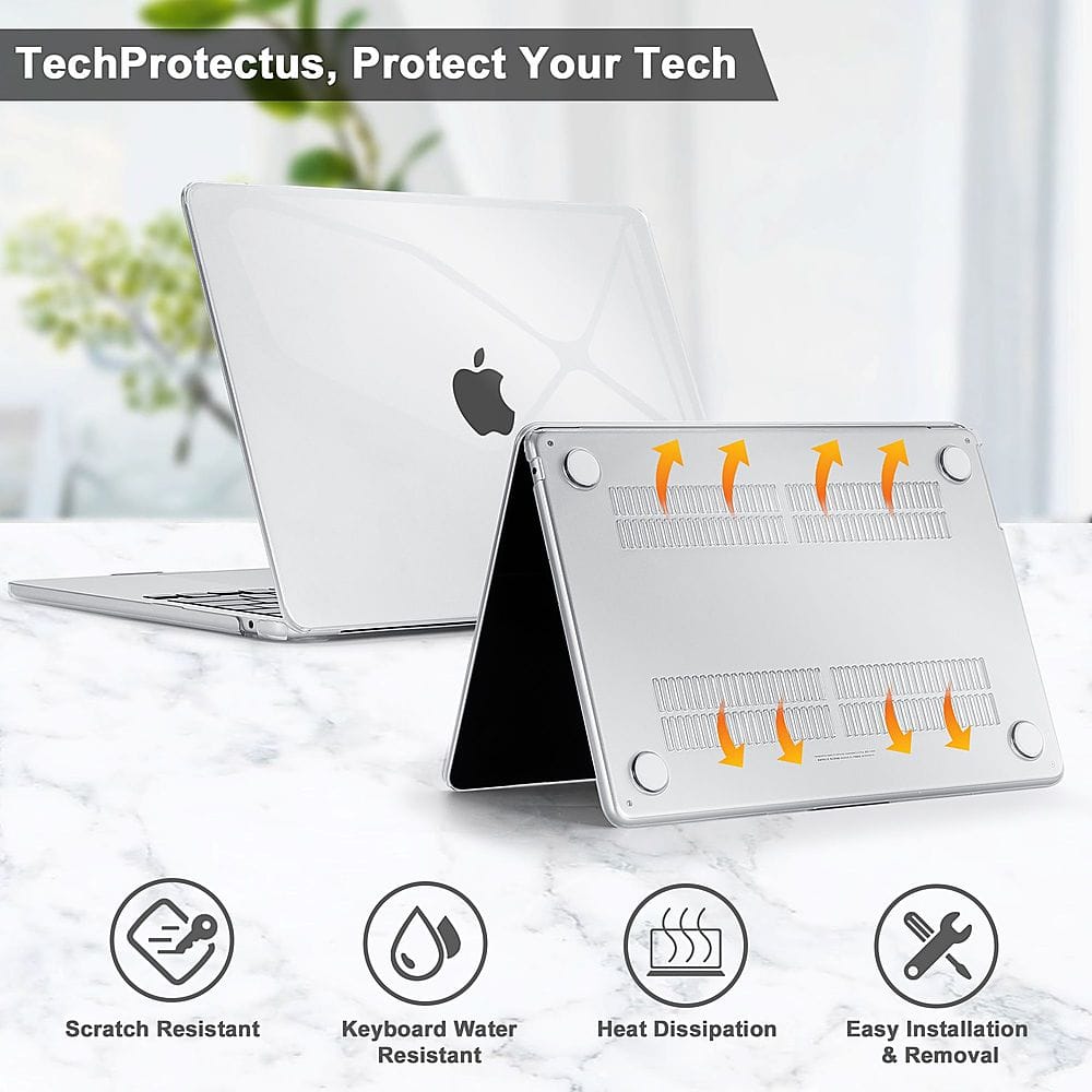 Alt View 12. Techprotectus - MacBook case for 2022-2024 MacBook Air 13.6" with Apple M2/M3 Chip - Crystal Clear.