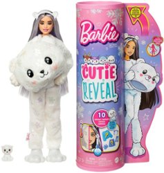 Barbie - Cutie Reveal Snowflake Sparkle Series 11.9" Polar Bear Doll - Front_Zoom