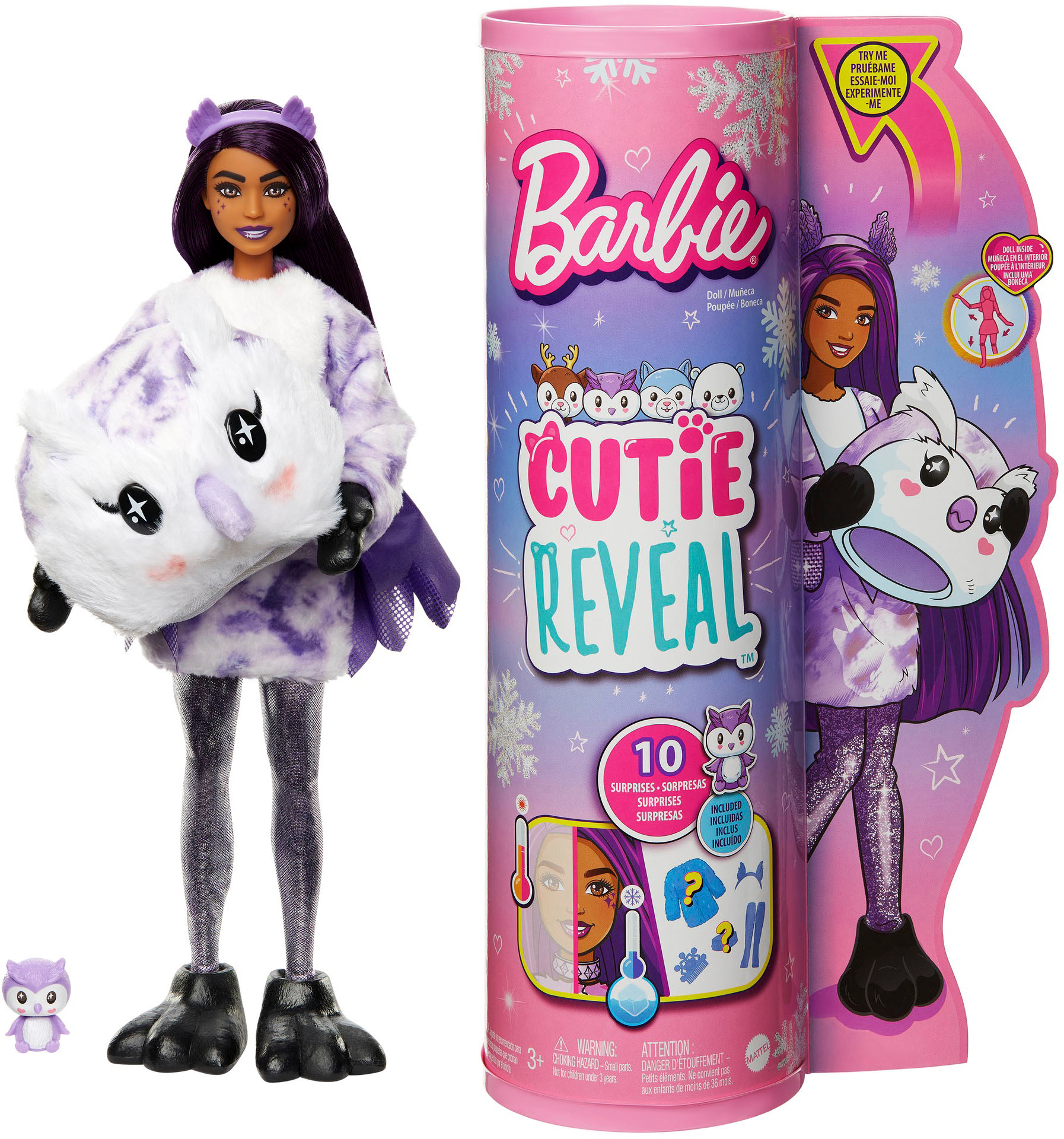 gokken militie Moet Barbie Cutie Reveal Snowflake Sparkle Series 11.9" Owl Doll HJL62 - Best Buy