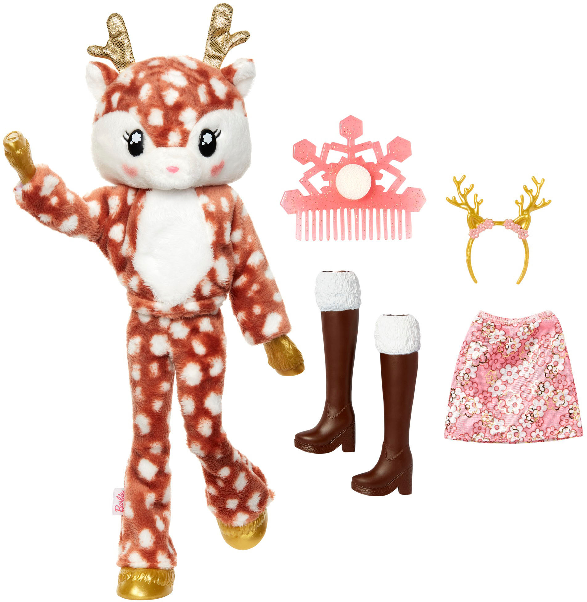 Best Buy: Barbie Cutie Reveal Snowflake Sparkle Series 11.9 Deer Doll HJL61