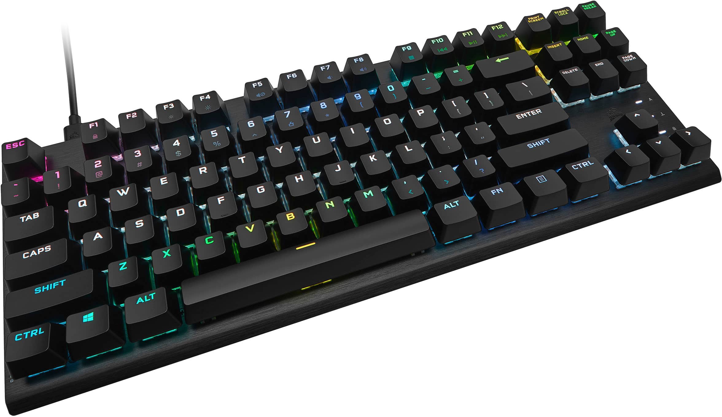 Alt View 11. CORSAIR - K60 PRO TKL Wired Optical-Mechanical OPX Linear Switch Gaming Keyboard with per-key RGB Backlighting - Black.
