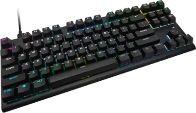 CORSAIR - K60 PRO TKL Wired Optical-Mechanical OPX Linear Switch Gaming Keyboard with per-key RGB Backlighting - Black