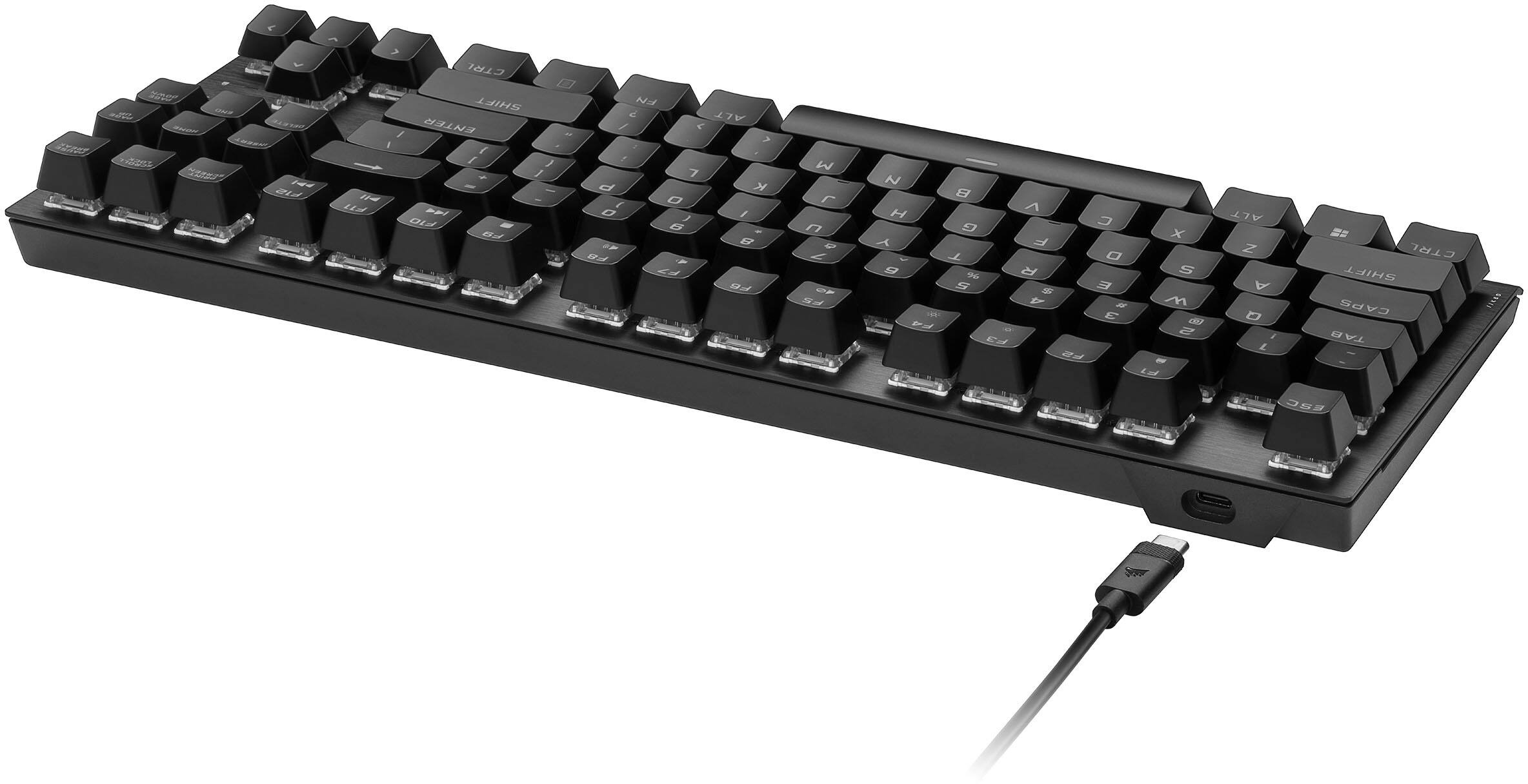 Alt View 15. CORSAIR - K60 PRO TKL Wired Optical-Mechanical OPX Linear Switch Gaming Keyboard with per-key RGB Backlighting - Black.