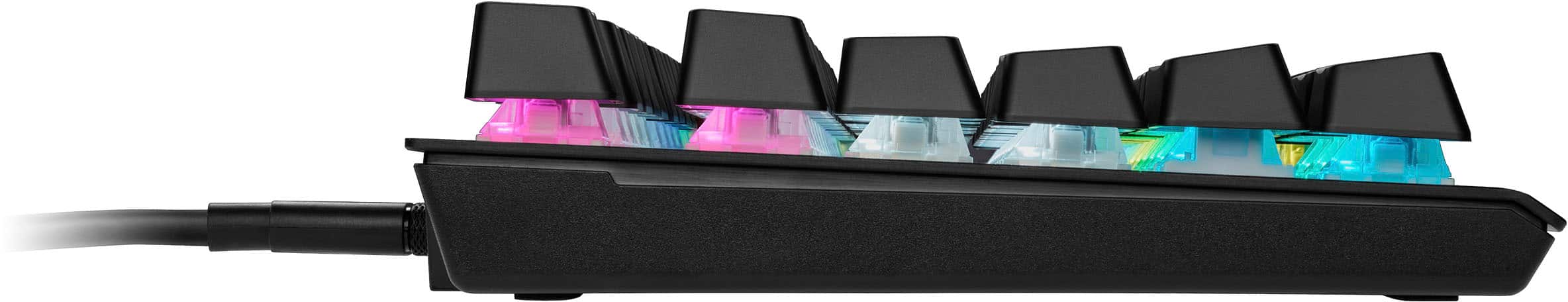 Alt View 17. CORSAIR - K60 PRO TKL Wired Optical-Mechanical OPX Linear Switch Gaming Keyboard with per-key RGB Backlighting - Black.