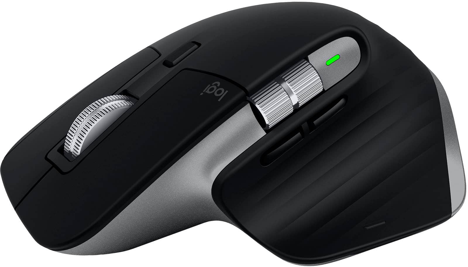Front. Logitech - MX Master 3S for Mac Wireless Bluetooth Laser Mouse with Ultrafast Scrolling - Space Gray.