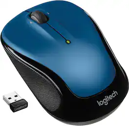 Logitech - M325s Wireless Optical Compact Ambidextrous Mouse - Wireless - Darker Blue