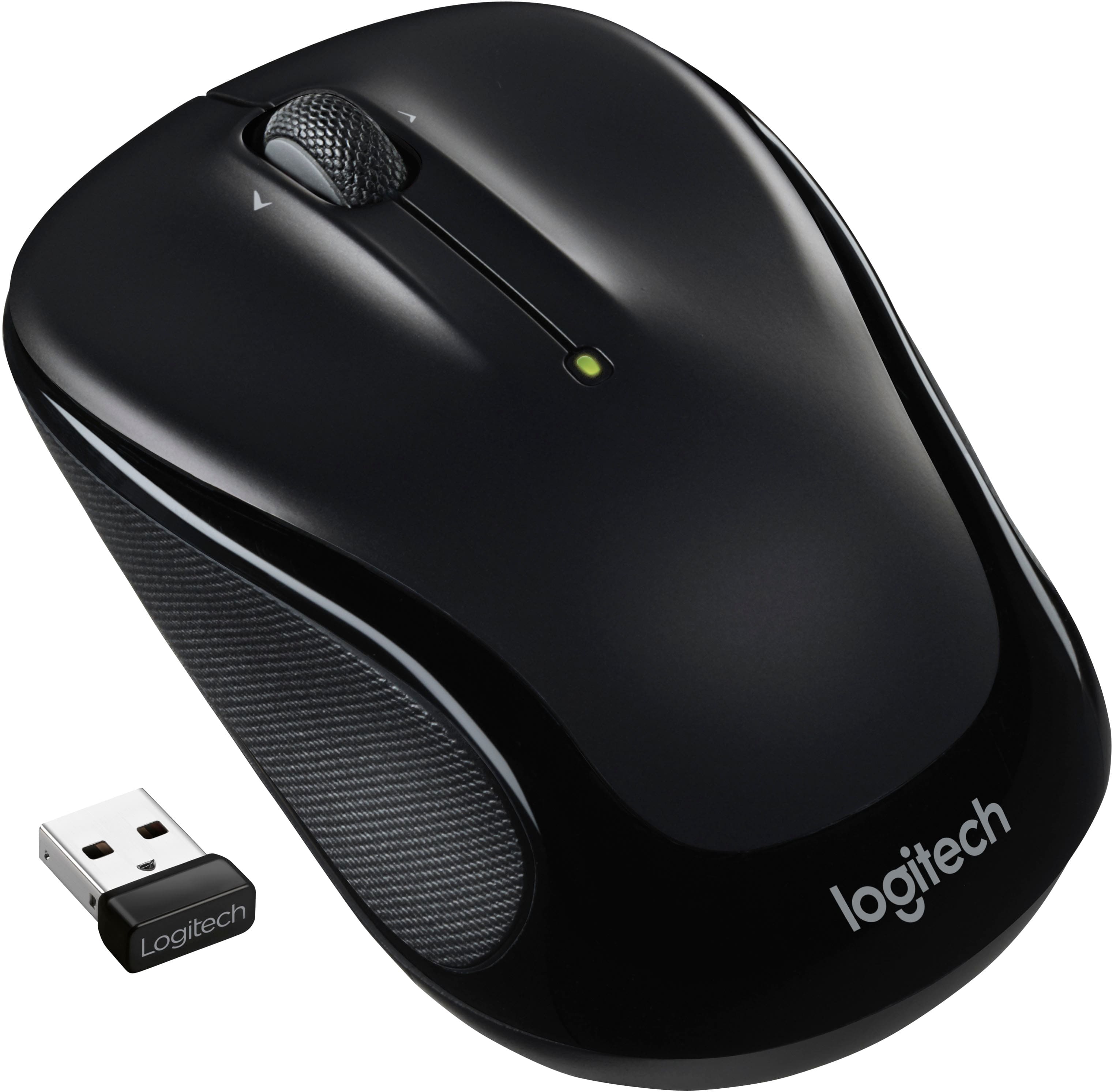 Logitech is the brand name of the mouse in the image.