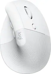 Logitech - Lift for Mac Wireless Bluetooth Optical Ergonomic Mouse with 4 Customizable Buttons - Wireless - Off-White - Front_Zoom