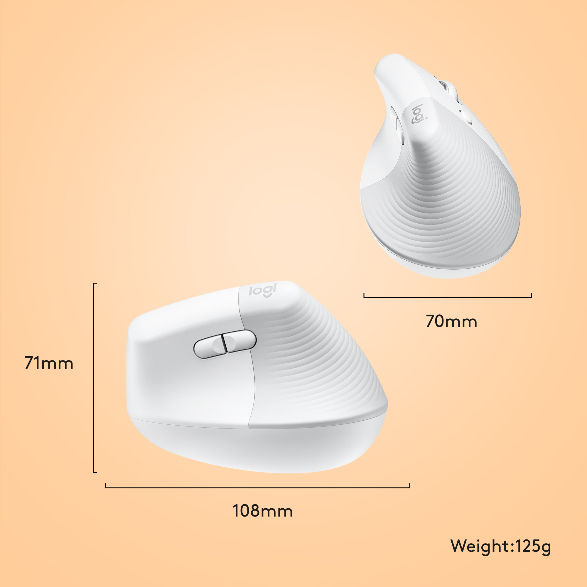 Logitech – Logitech Lift Vertical Wireless Ergonomic Mouse