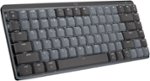 Logitech - MX Mechanical Mini for Mac Compact Wireless Mechanical Clicky Switch Keyboard for macOS/iPadOS/iOS with Backlit Keys - Space Gray