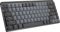 Logitech - MX Mechanical Mini for Mac Compact Wireless Mechanical Tactile Switch Keyboard for macOS/iPadOS/iOS with Backlit Keys - Space Gray - Front_Zoom
